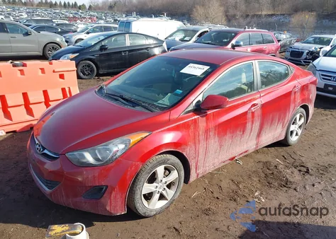 2011 Hyundai Elantra Gls (Ulsan Plant) from USA, damaged, VIN KMHDH4AE4BU098596